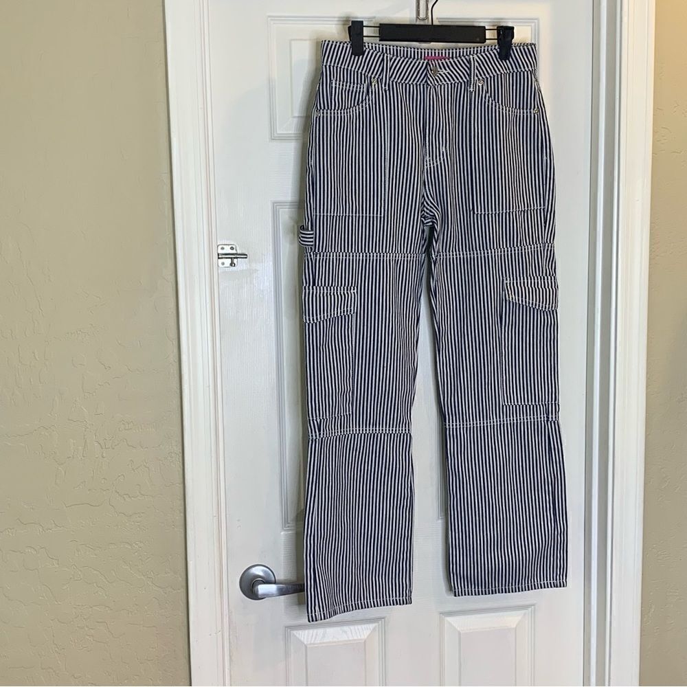 Edikted Stripe Out Cargo Pants Size Medium - Picture 9 of 10